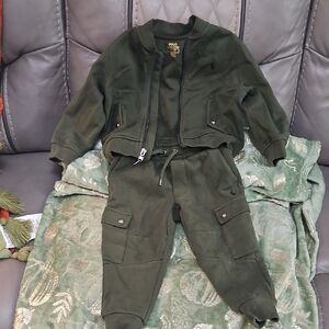 Polo by Ralph Lauren Kids Matching Set in Dark Green